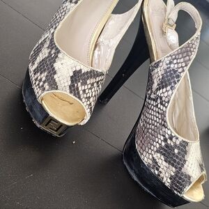 FENDI Snakeskin Platform Heels
